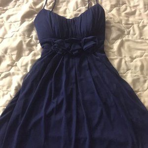 Short, blue dress